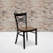 Flash Furniture Black X Chair-Cherry Seat, PK2 2-XU-6FOBXBK-CHYW-GG - alternate 1
