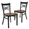 Flash Furniture Black X Chair-Cherry Seat, PK2 2-XU-6FOBXBK-CHYW-GG - alternate 5
