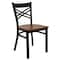 Flash Furniture Black X Chair-Cherry Seat, PK2 2-XU-6FOBXBK-CHYW-GG - alternate 4