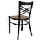 Flash Furniture Black X Chair-Cherry Seat, PK2 2-XU-6FOBXBK-CHYW-GG - alternate 3