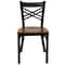 Flash Furniture Black X Chair-Cherry Seat, PK2 2-XU-6FOBXBK-CHYW-GG - alternate 7