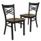 Flash Furniture Black X Chair-Mah Seat, PK2 2-XU-6FOBXBK-MAHW-GG - alternate 4