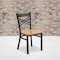 Flash Furniture Black X Chair-Nat Seat, PK2 2-XU-6FOBXBK-NATW-GG - alternate 1