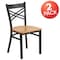 Flash Furniture Black X Chair-Nat Seat, PK2 2-XU-6FOBXBK-NATW-GG - alternate 4