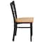 Flash Furniture Black X Chair-Nat Seat, PK2 2-XU-6FOBXBK-NATW-GG - alternate 7