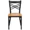 Flash Furniture Black X Chair-Nat Seat, PK2 2-XU-6FOBXBK-NATW-GG - alternate 8