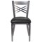 Flash Furniture Clear Coated ''X'' Back Metal Restaurant Chair, Black Vinyl Seat, PK2 2-XU-6FOB-CLR-BLKV-GG - alternate 5