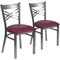 Flash Furniture Clear X Chair-Burg Seat, PK2 2-XU-6FOB-CLR-BURV-GG - alternate 6