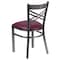 Flash Furniture Clear X Chair-Burg Seat, PK2 2-XU-6FOB-CLR-BURV-GG - alternate 3