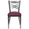 Flash Furniture Clear X Chair-Burg Seat, PK2 2-XU-6FOB-CLR-BURV-GG - alternate 4