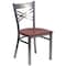 Flash Furniture Clear X Chair-Cherry Seat, PK2 2-XU-6FOB-CLR-CHYW-GG - alternate 4