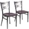 Flash Furniture Clear X Chair-Mah Seat, PK2 2-XU-6FOB-CLR-MAHW-GG - alternate 5