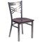 Flash Furniture Clear X Chair-Mah Seat, PK2 2-XU-6FOB-CLR-MAHW-GG - alternate 4