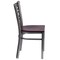Flash Furniture Clear X Chair-Mah Seat, PK2 2-XU-6FOB-CLR-MAHW-GG - alternate 8