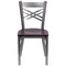 Flash Furniture Clear X Chair-Mah Seat, PK2 2-XU-6FOB-CLR-MAHW-GG - alternate 7