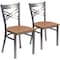 Flash Furniture Clear X Chair-Nat Seat, PK2 2-XU-6FOB-CLR-NATW-GG - alternate 3