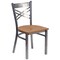 Flash Furniture Clear X Chair-Nat Seat, PK2 2-XU-6FOB-CLR-NATW-GG - alternate 6