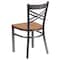 Flash Furniture Clear X Chair-Nat Seat, PK2 2-XU-6FOB-CLR-NATW-GG - alternate 5