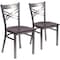 Flash Furniture Clear X Chair-Wal Seat, PK2 2-XU-6FOB-CLR-WALW-GG - alternate 5