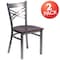 Flash Furniture Clear X Chair-Wal Seat, PK2 2-XU-6FOB-CLR-WALW-GG - alternate 2