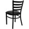 Flash Furniture Black Ladder Chair-Black Seat, PK2 2-XU-DG694BLAD-BLKV-GG - alternate 7