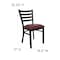 Flash Furniture Black Ladder Chair-Burg Seat, PK2 2-XU-DG694BLAD-BURV-GG - alternate 4