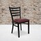 Flash Furniture Black Ladder Chair-Burg Seat, PK2 2-XU-DG694BLAD-BURV-GG - alternate 1