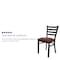 Flash Furniture Black Ladder Chair-Burg Seat, PK2 2-XU-DG694BLAD-BURV-GG - alternate 5