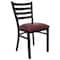 Flash Furniture Black Ladder Chair-Burg Seat, PK2 2-XU-DG694BLAD-BURV-GG - alternate 10