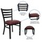 Flash Furniture Black Ladder Chair-Burg Seat, PK2 2-XU-DG694BLAD-BURV-GG - alternate 7