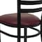 Flash Furniture Black Ladder Chair-Burg Seat, PK2 2-XU-DG694BLAD-BURV-GG - alternate 9