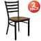 Flash Furniture Black Ladder Chair-Cherry Seat, PK2 2-XU-DG694BLAD-CHYW-GG - alternate 2