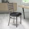 Flash Furniture Clear Ladder Chair-Black Seat, PK2 2-XU-DG694BLAD-CLR-BLKV-GG - alternate 1