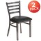 Flash Furniture Clear Ladder Chair-Black Seat, PK2 2-XU-DG694BLAD-CLR-BLKV-GG - alternate 4