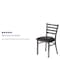 Flash Furniture Clear Ladder Chair-Black Seat, PK2 2-XU-DG694BLAD-CLR-BLKV-GG - alternate 2
