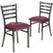 Flash Furniture Clear Ladder Chair-Burg Seat, PK2 2-XU-DG694BLAD-CLR-BURV-GG - alternate 4