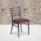 Flash Furniture Clear Ladder Chair-Burg Seat, PK2 2-XU-DG694BLAD-CLR-BURV-GG - alternate 1