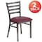 Flash Furniture Clear Ladder Chair-Burg Seat, PK2 2-XU-DG694BLAD-CLR-BURV-GG - alternate 6