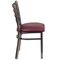 Flash Furniture Clear Ladder Chair-Burg Seat, PK2 2-XU-DG694BLAD-CLR-BURV-GG - alternate 5