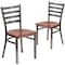 Flash Furniture Clear Ladder Chair-Cherry Seat, PK2 2-XU-DG694BLAD-CLR-CHYW-GG - alternate 3