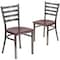 Flash Furniture Clear Ladder Chair-Mah Seat, PK2 2-XU-DG694BLAD-CLR-MAHW-GG - alternate 2
