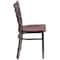 Flash Furniture Clear Ladder Chair-Mah Seat, PK2 2-XU-DG694BLAD-CLR-MAHW-GG - alternate 7