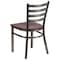 Flash Furniture Clear Ladder Chair-Mah Seat, PK2 2-XU-DG694BLAD-CLR-MAHW-GG - alternate 3