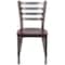 Flash Furniture Clear Ladder Chair-Mah Seat, PK2 2-XU-DG694BLAD-CLR-MAHW-GG - alternate 8