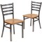 Flash Furniture Clear Ladder Chair-Nat Seat, PK2 2-XU-DG694BLAD-CLR-NATW-GG - alternate 4