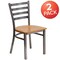 Flash Furniture Clear Ladder Chair-Nat Seat, PK2 2-XU-DG694BLAD-CLR-NATW-GG - alternate 3
