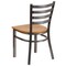 Flash Furniture Clear Ladder Chair-Nat Seat, PK2 2-XU-DG694BLAD-CLR-NATW-GG - alternate 6