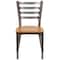Flash Furniture Clear Ladder Chair-Nat Seat, PK2 2-XU-DG694BLAD-CLR-NATW-GG - alternate 8