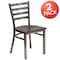 Flash Furniture Clear Ladder Chair-Wal Seat, PK2 2-XU-DG694BLAD-CLR-WALW-GG - alternate 4