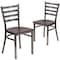 Flash Furniture Clear Ladder Chair-Wal Seat, PK2 2-XU-DG694BLAD-CLR-WALW-GG - alternate 6